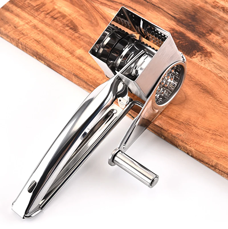 Amazon нержавеющая сталь ручная вращающаяся 3 типа терка для сыра Многофункциональные кухонные гаджеты измельчитель сыра