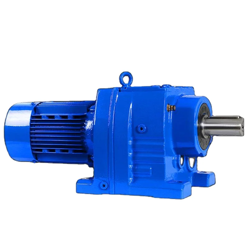 R Series Helical Gear Electric Motor Speed Reducer Transmission Gearbox Bike Gearbox Lawn Mower Gearbox Manual Lifting