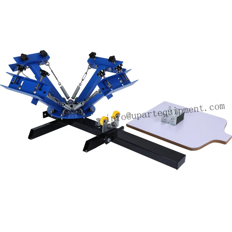 Manual 4 color 1 station t-shirt screen printing machine Low Cost Serigraphy Machine For Textile