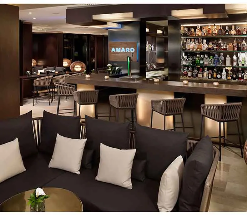 French Rattan Bistro Chair Modern Accent Rattan Chair Wicker Rattan Accent Chair Cushion Seat Armrest Simple Design