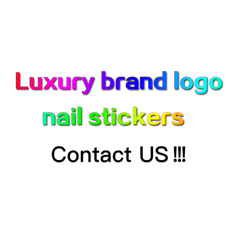 2022 Designer Luxury Logo Gold Nails Uv Gel Polish Private Label Stickers Decorations Art Decals Nail Stickers