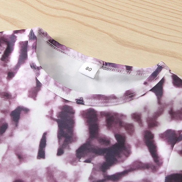 Hot Selling Girls Cartoon Printing Halloween Children Hole Jeans Two Piece Kids Clothes Set