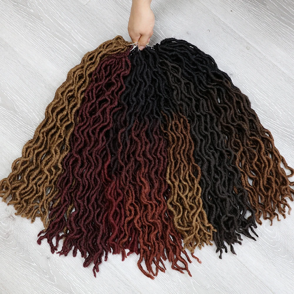 Synthetic Chemical Fiber Hair Gypsy Goddess Loves Hair Soft Wavy Curls Crochet Braids Artificial Crochet Hair