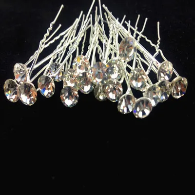 Lovely Wedding Bridal Hairpin Crystal Rhinestone Pearl Flower Hair Pin Sticks Clips Barrette Hair Accessories