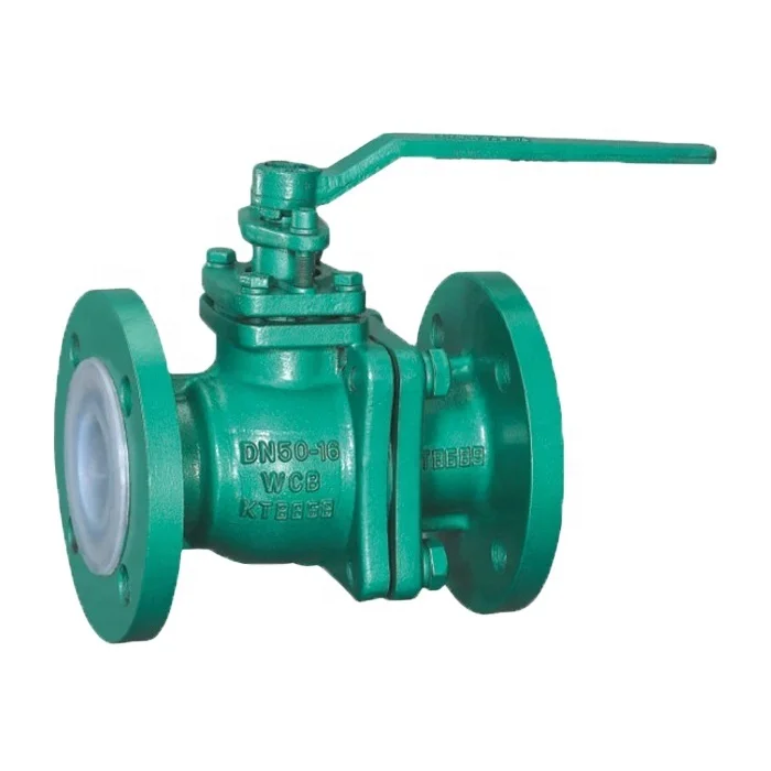 3inch Acid Resistant WCB F4 Seat PTFE Lined Float Ball valve