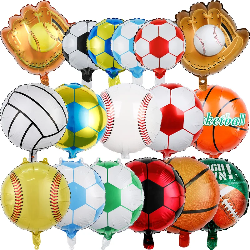 18 Inch Foil Balloon Game Entertainment Watch Football Basketball Baseball Party Decoration Scene Birthday Balloon Toy