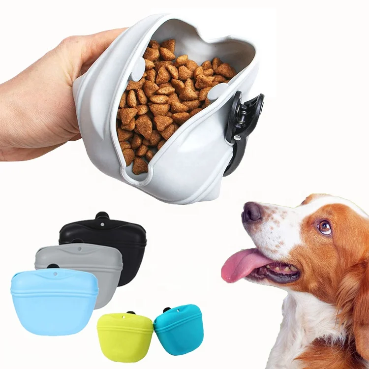 Pet Waterproof Infused Silicone Military Dog Walking Magnetic Self Adhesive Treat Pouch Bum Waist Bag Training Custom For Dogs