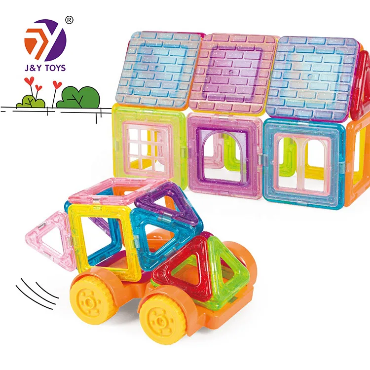 Best selling kids educational toy constructors magnet building tiles 56pcs mini magical magnet blocks for kids gift
