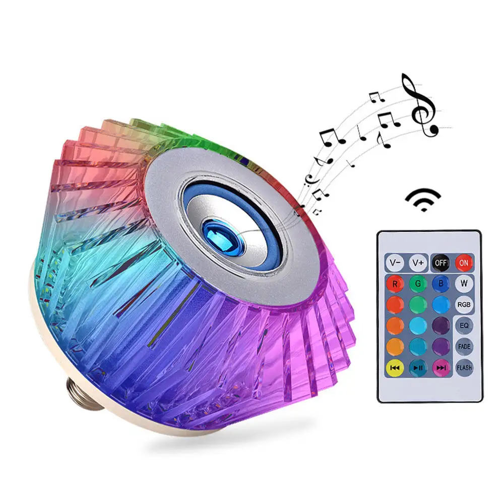 COYOLED High Quality Music Player LED Music Ceiling Lights with Speaker RGB Wireless LED Music Bulb E27 Speaker Bulb LED Light