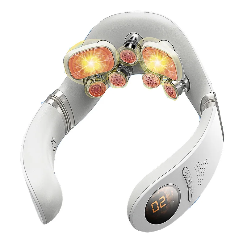 Ems smart heat laser neck massager 2 point pressure with remote