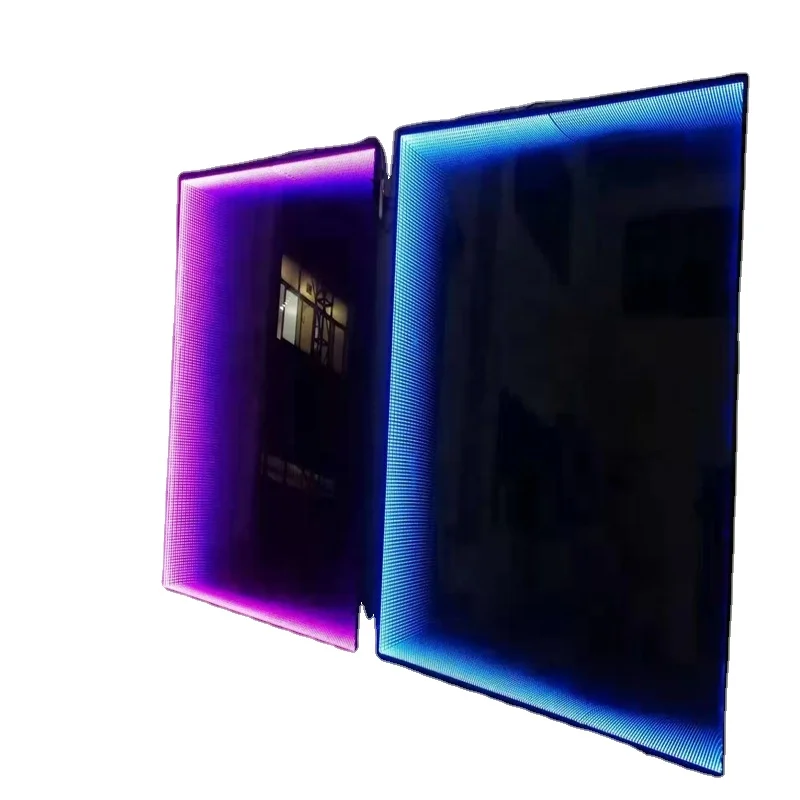 2400*3200 mm Customized Jumbo Size 3D Decorative  Magic Infinity Tunnel Mirror for Bars