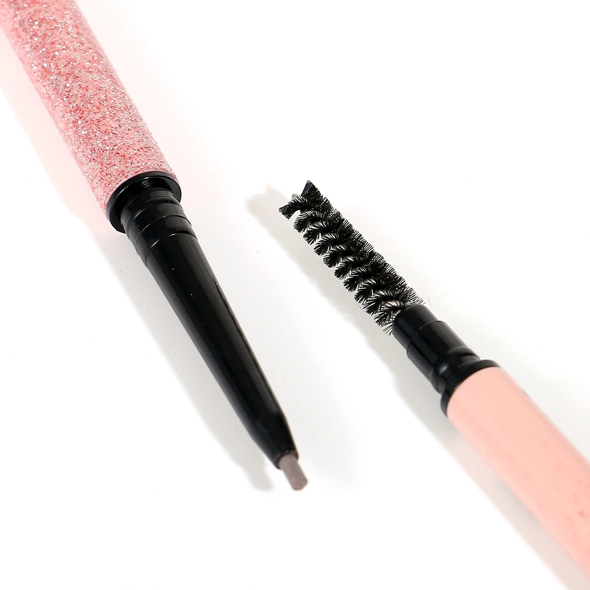 private label fine tip eyebrow pencil with brush makeup cosmetic dark brown 4-in-1 durable eyebrow pencil