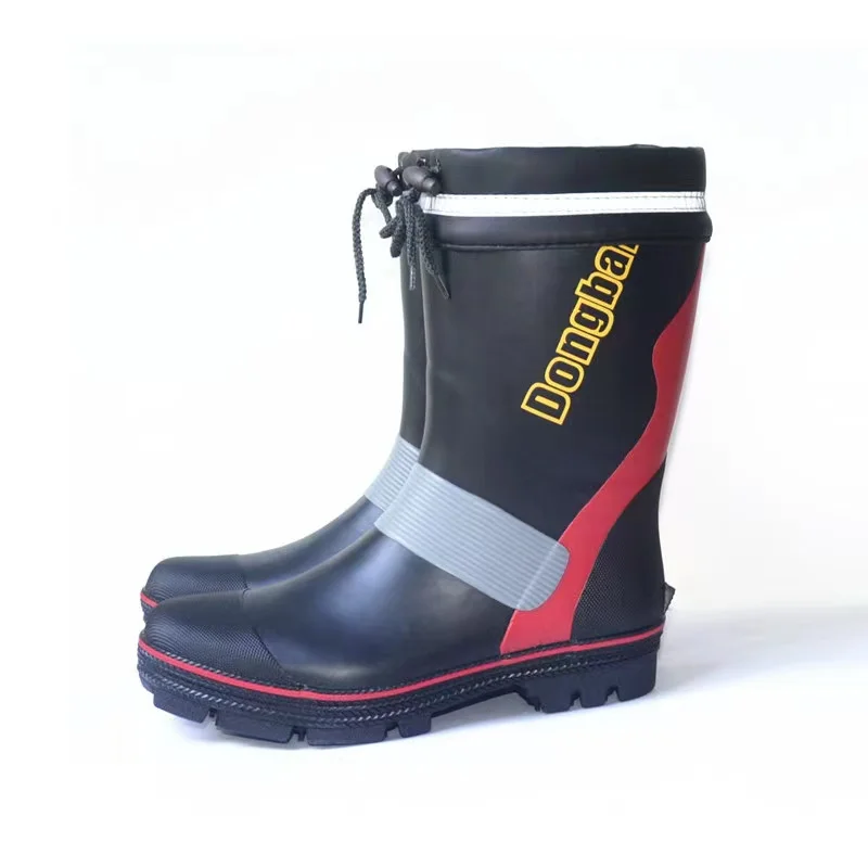 Мужские стальные нержавеющие ногтевые подошве резиновые сапоги с высоким голенищем; Дождливой погоды; Непромокаемые ботинки; Резиновые сапоги из водонепроницаемого материала с защитой от скольжения на открытом воздухе нет. Oh ah и обувь; Модные зимние бот