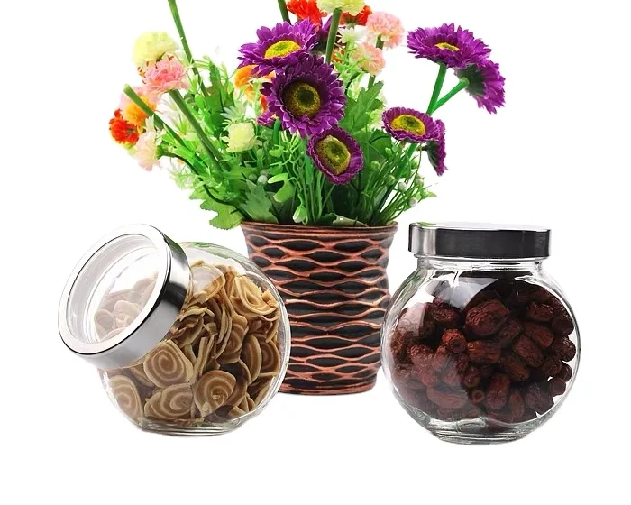 Glass Cookie Jars for Kitchen Counter Food Storage Canisters with Airtight Lids