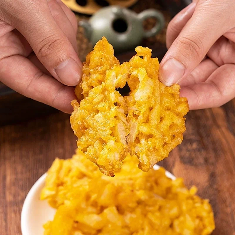 Honghu lotus root cake 300g fried food lotus root snack frozen semi-finished quick prepared dishes commercial Hubei Specialty