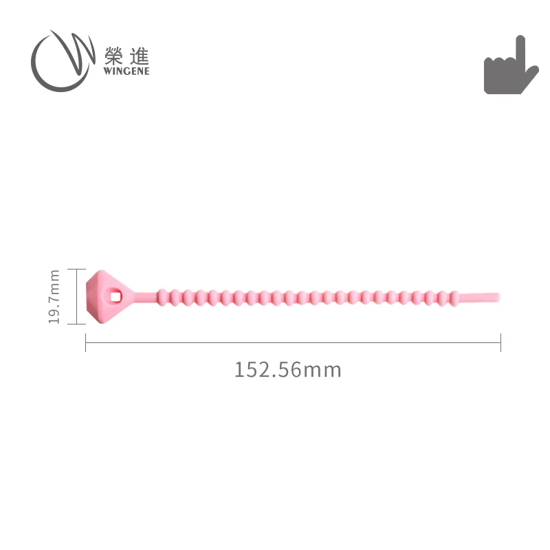 Multi-use Silicone Reusable Flexible Colorful Wire Cable Ties