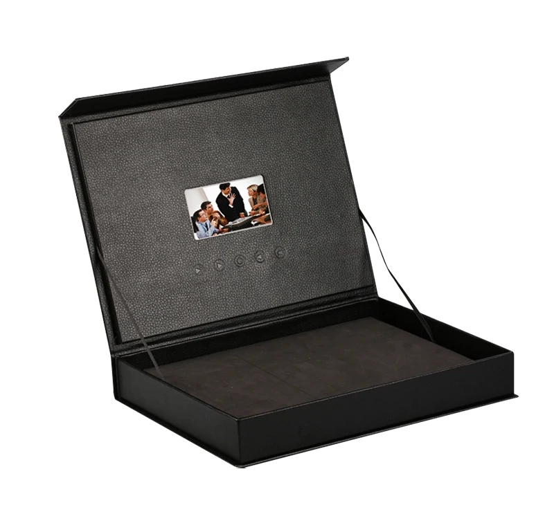 Promotional Advertising Video Box With LCD Screen Video Brochure For Gift
