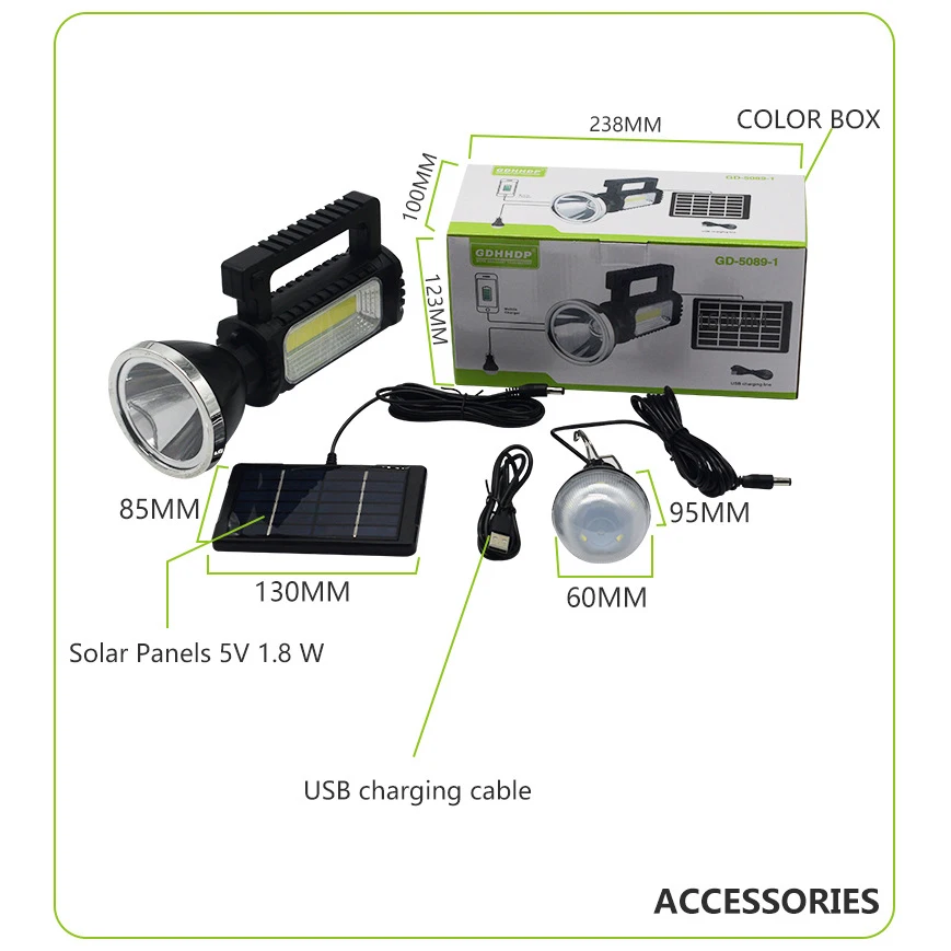 Mini Solar Panel Light Station Radio Lighting Generator Home Portable Solar Power Energy System