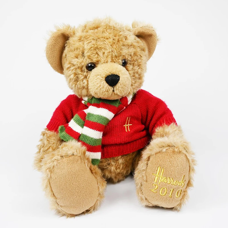 Page boy gift teddy bears bulk stuffed teddy bear plush toy with red T-shirt with scarf
