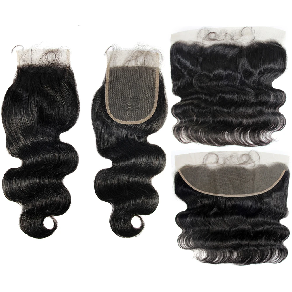 wholesale 12 a grade 613 5x5 invisible knots thin swiss hd transparent film lace frontal closure 6x6 360