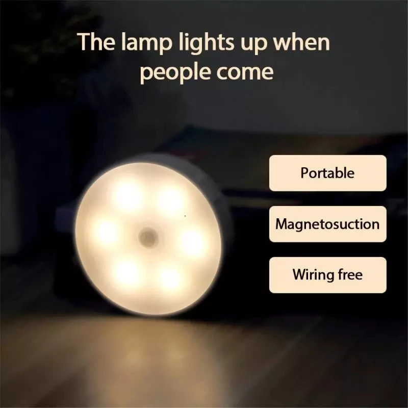 
USB Rechargeable Wall Lamp LED Wireless PIR Motion Sensor LED Night Light for Bedroom Stairs Cabinet Wardrobe Lighting 