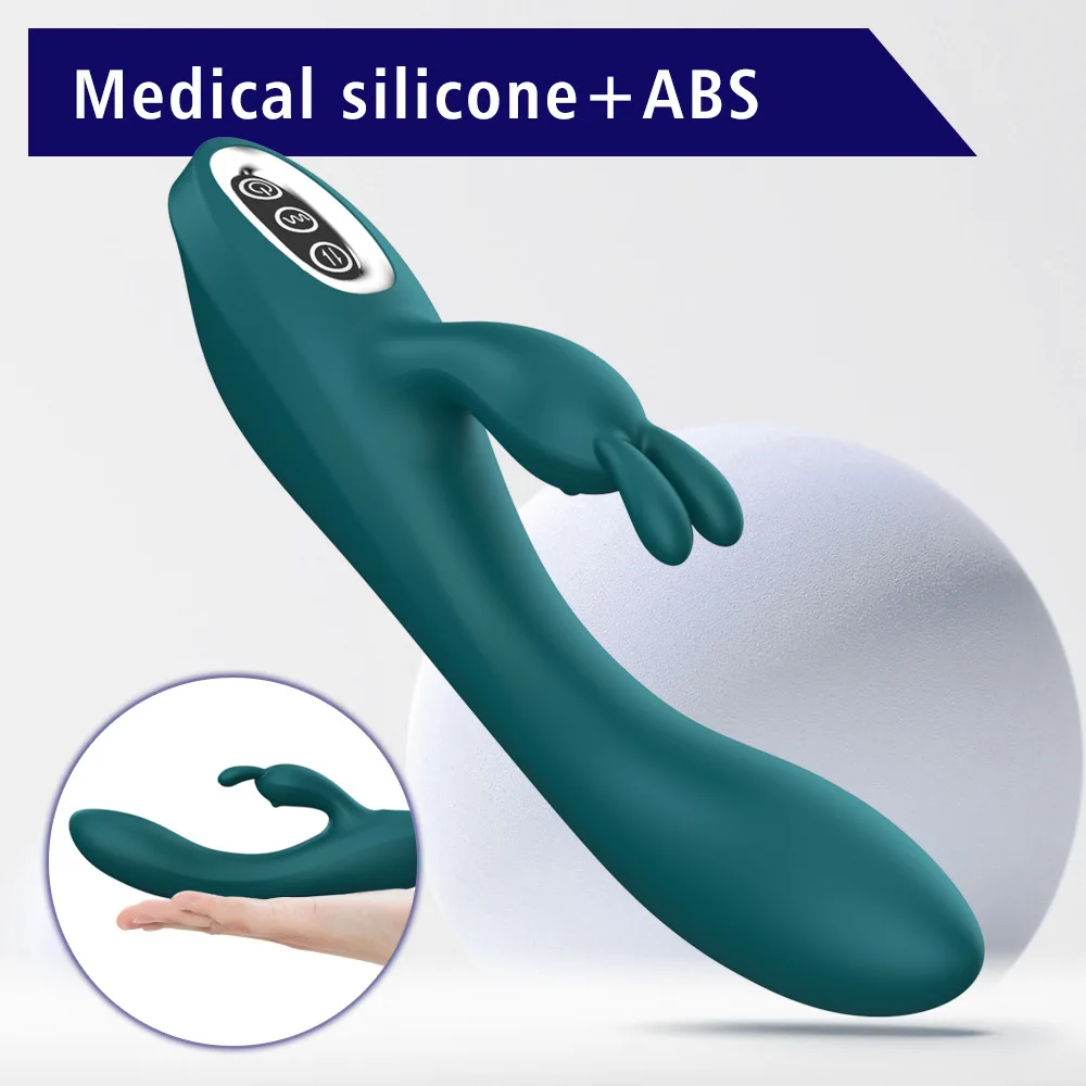 Rabbit Vibrator G Spot Clitoris Stimulator Female Sex Toys with 100% waterproof medical silicone