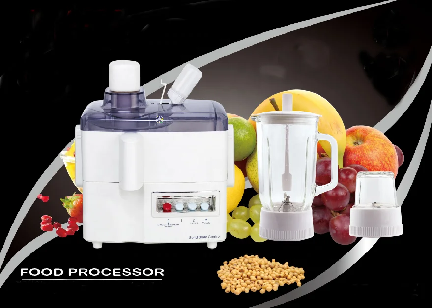 350W two speeds control 4 in 1 plastic body kitchen electric food processor