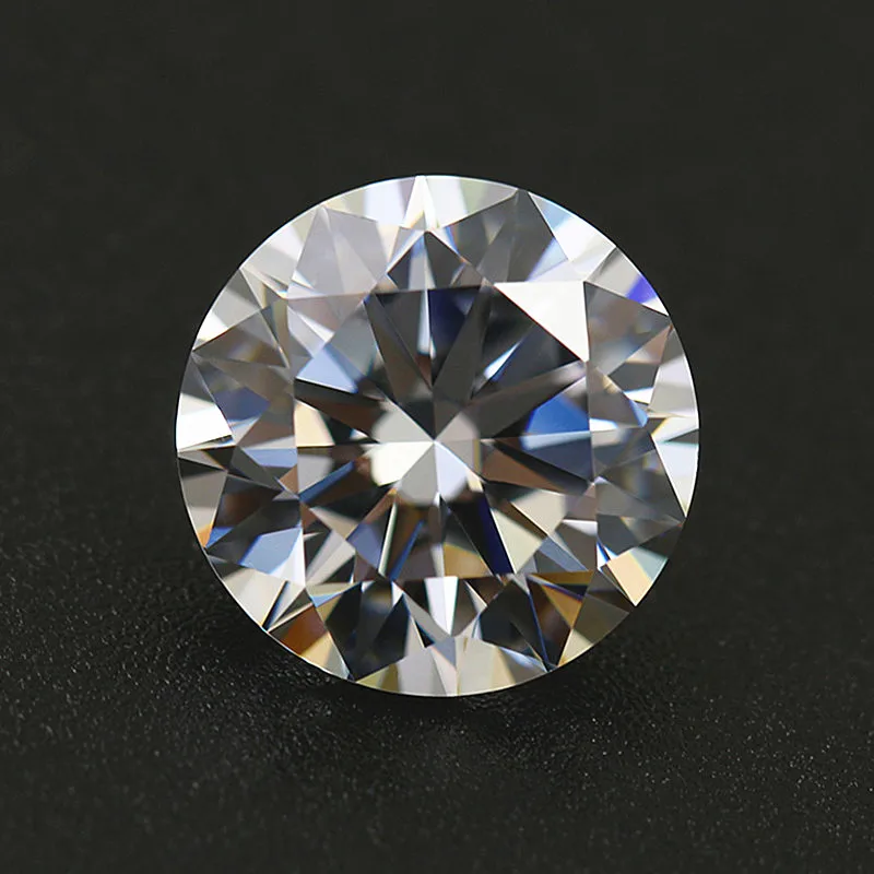 Jinying wholesale AA white cz stone 4mm 5mm 6mm Round Brilliant Cut Synthetic cubic zirconia loose gemstone