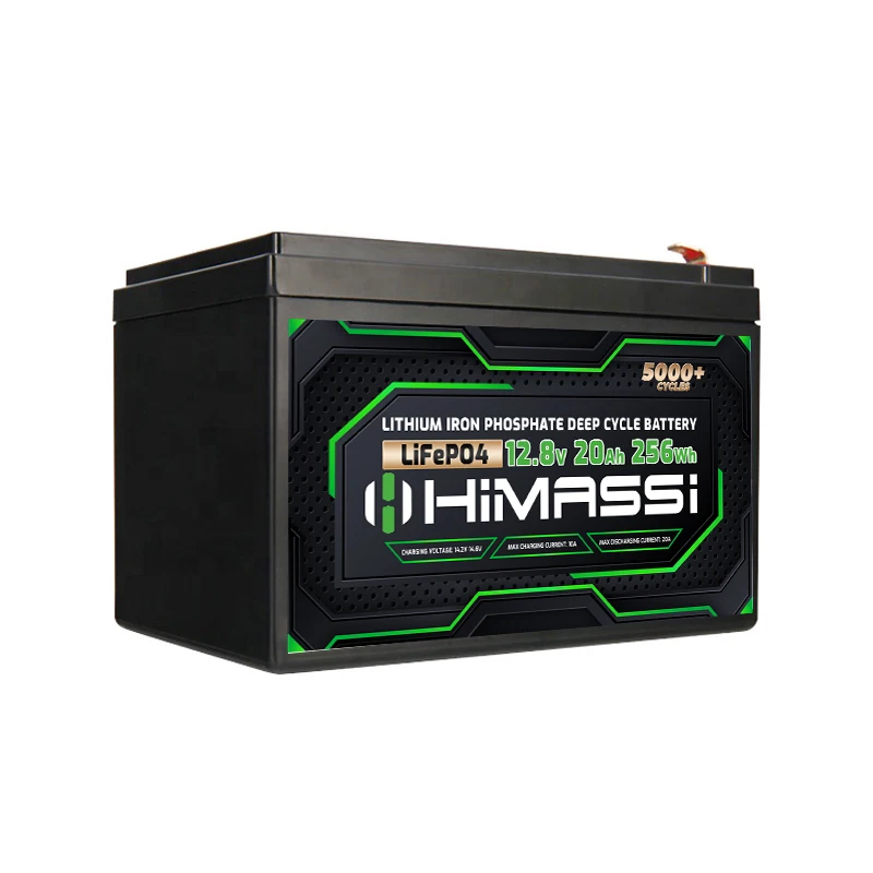 Himax 12.8V 20Ah LiFePO4 Deep Cycle Battery Pack for Solar Energy Storage Auto Control System Low Speed Electric Vehicles