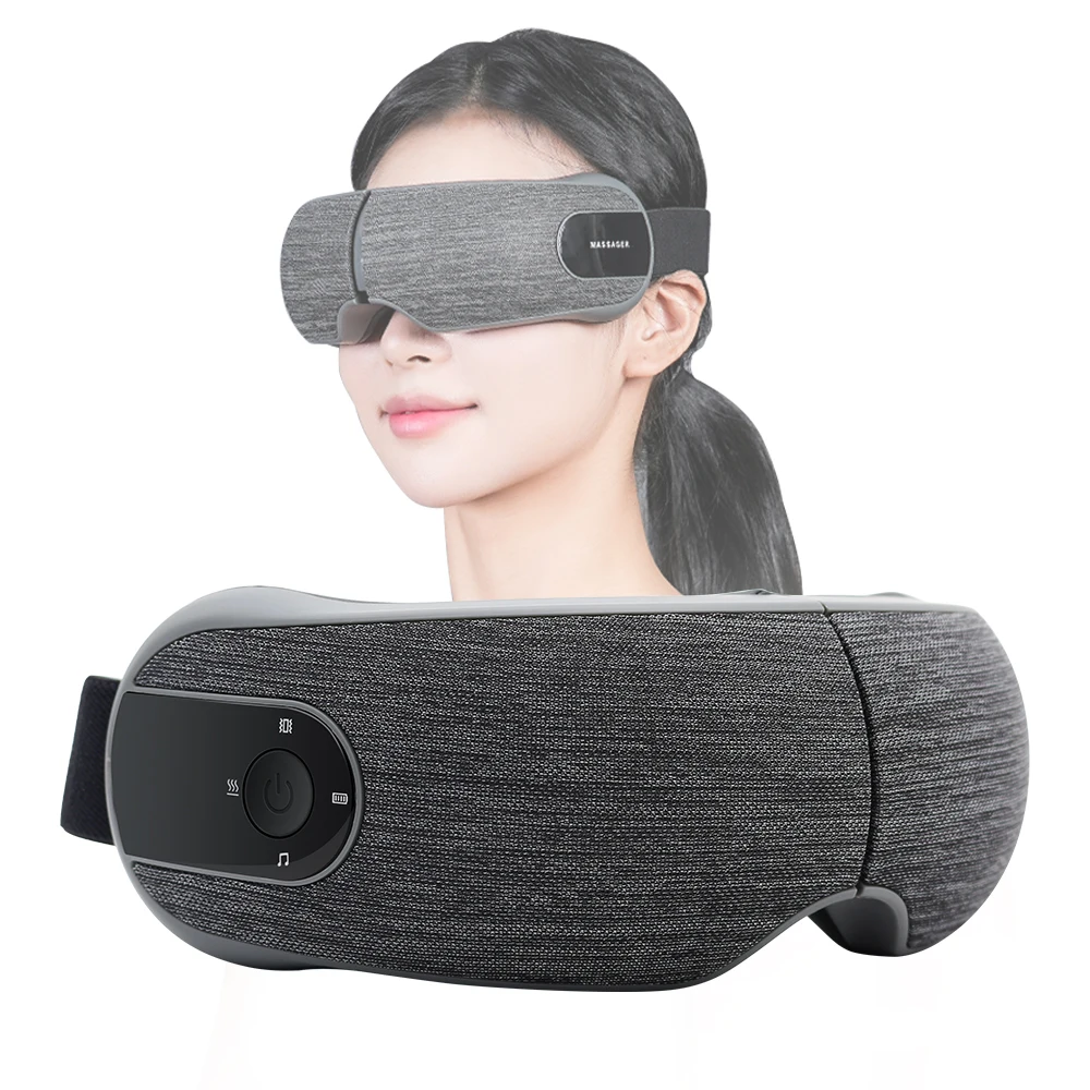 Wholesale Foldable Vibration Hot Compress Eye Massager Bluetooth Eye Fatigue Relieve Relax Massage Care Machine