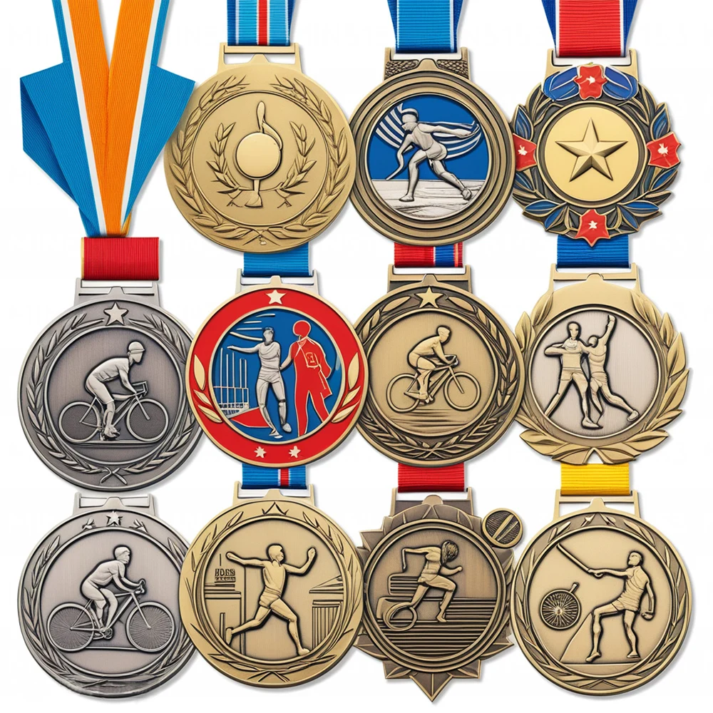 Manufacture Customised Design Sports Award Taekwondo Metal Medals 3D Metal Medal With Ribbon