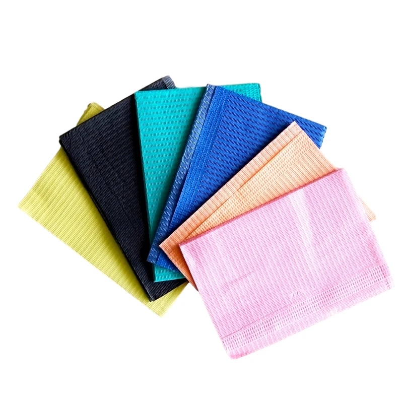 Wholesale 125pcs/Pack Disposable Waterproof Dental Oral Bibs Tattoo Table Cover Clean Pad Eco-friendly Dental Bibs Sheets