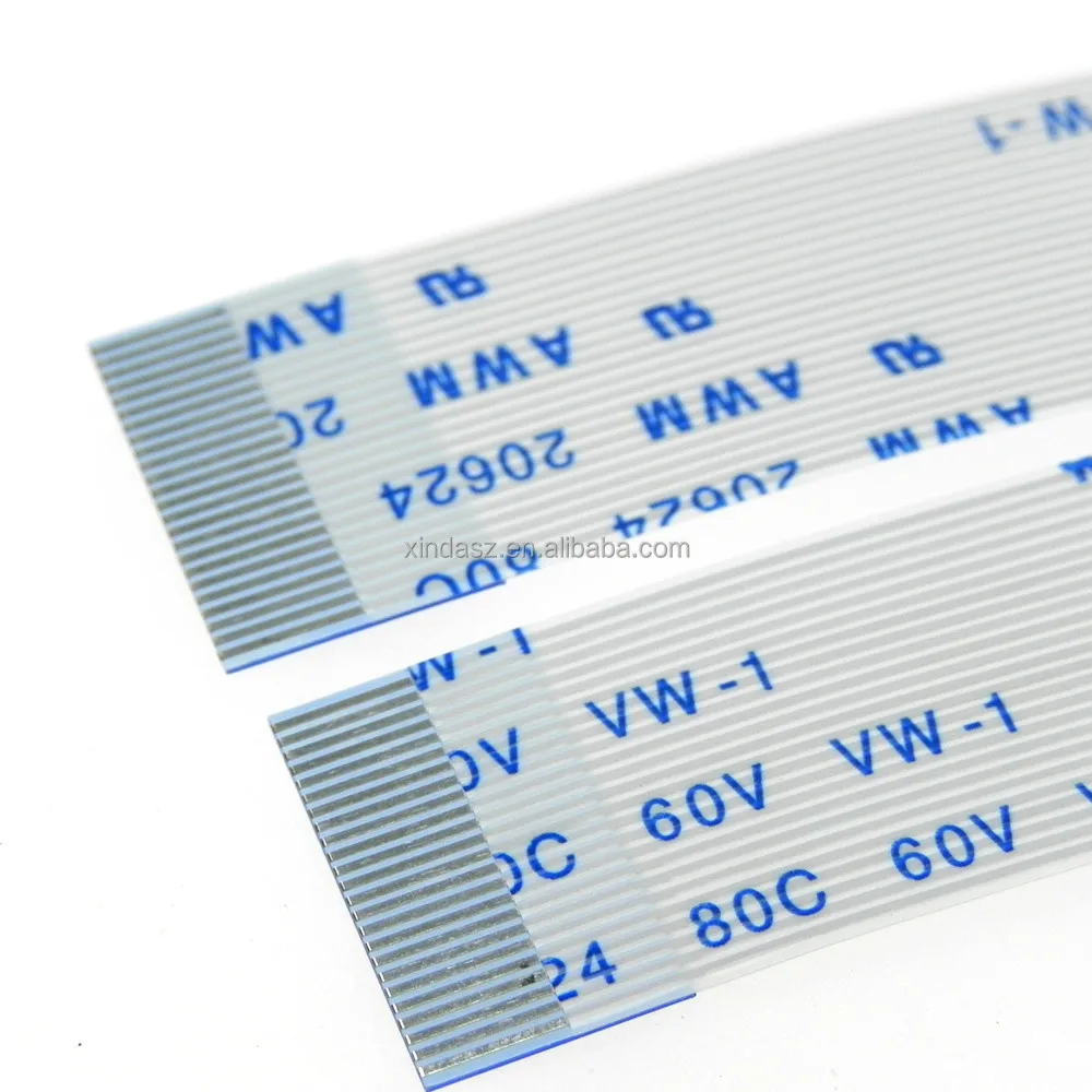 High Quality AWM  60v vw-1 1.25mm pitch A B type FFC/FPC 4 6 7 8 10 12 14 18 20 22 24 Pin Ribbon Flexible Flat Cable Connector