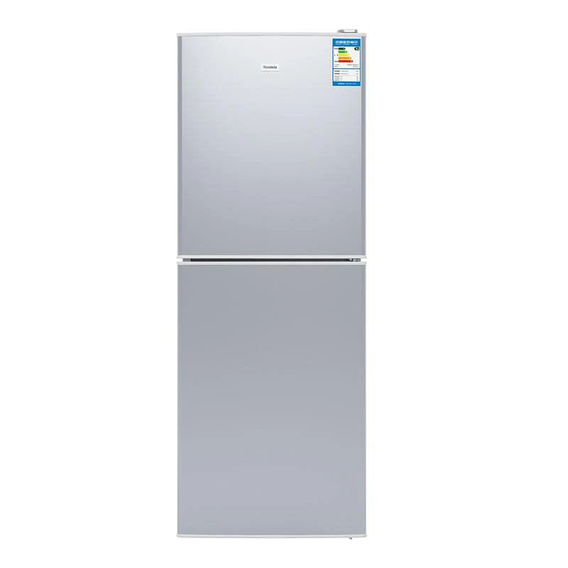 China Best Price Two Door Electric Upright Upper Freezer And Bottom Fridge Retro Fridge With Handle