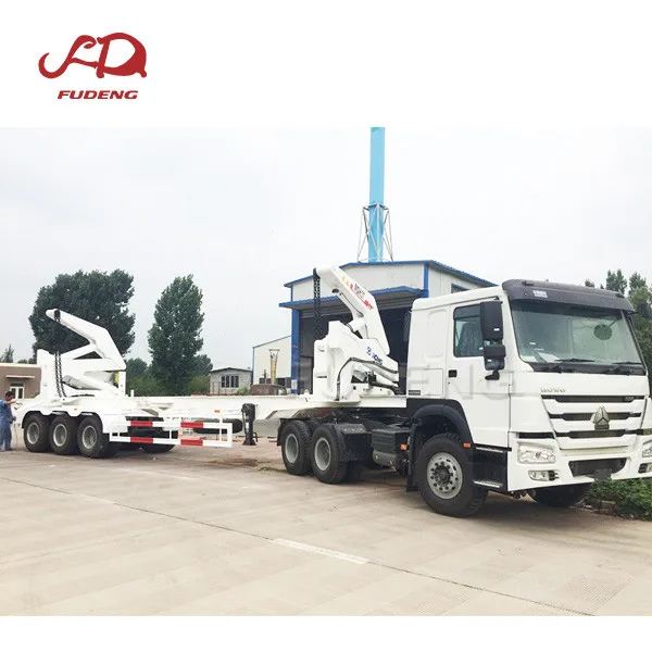 40Ft Container Side Loader 3 Axle Container Crane Trailer Container Side Lifter for sale