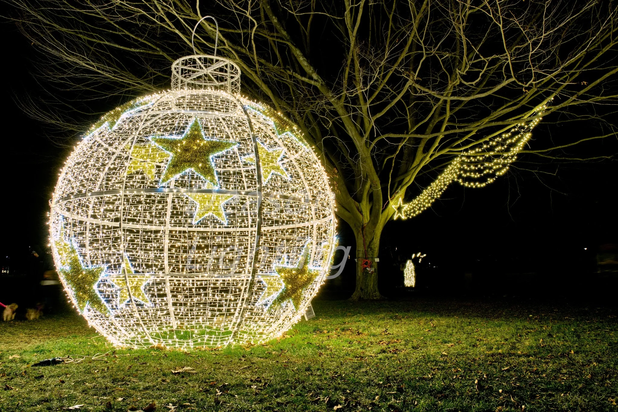 large led christmas outdoor sphere