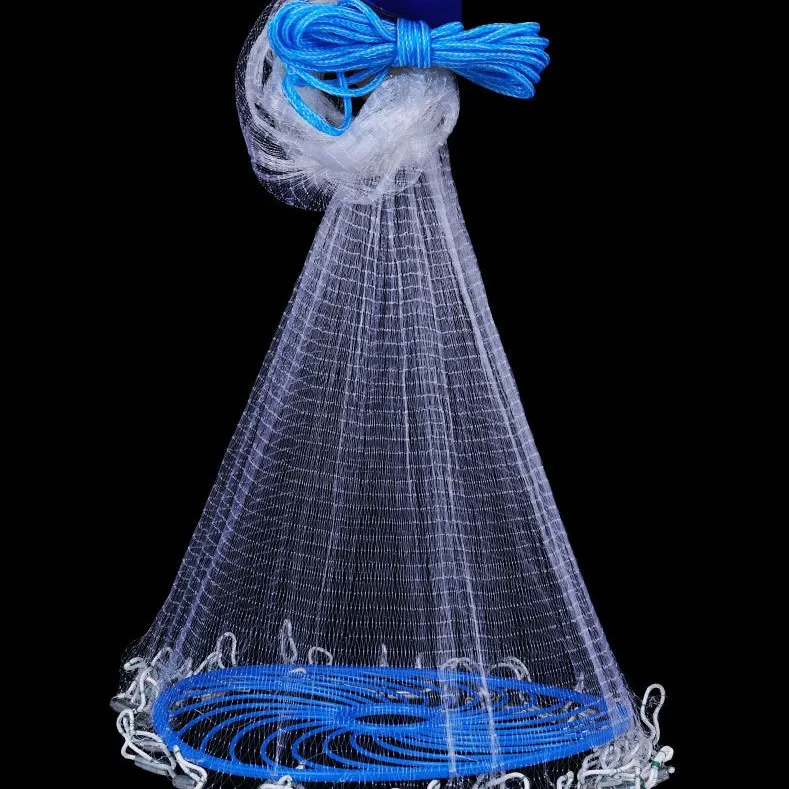 Fishing Tackles  Portable American style 4-16ft frisbee hand throwing fishing net nylon monofilament hand cast net