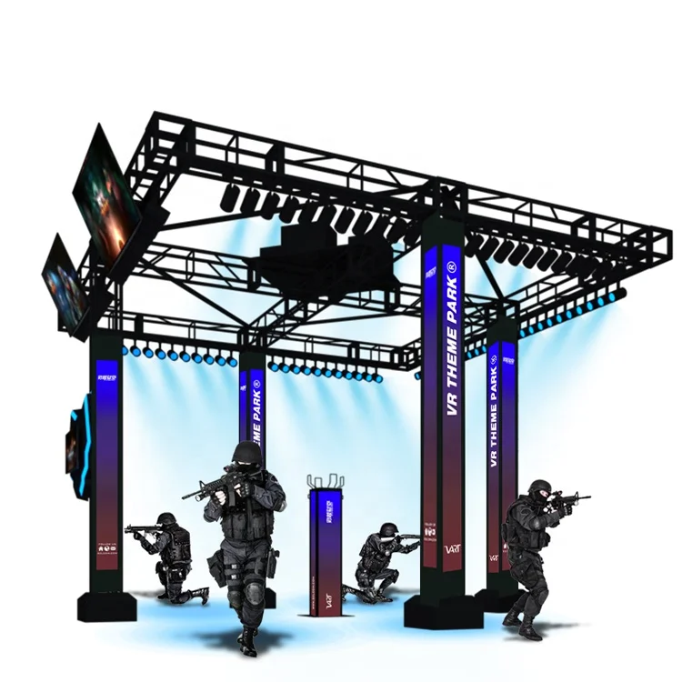 Immersive Virtual Reality Room 9D Simulator Game 4 Players CS VR Shooting Game Machine