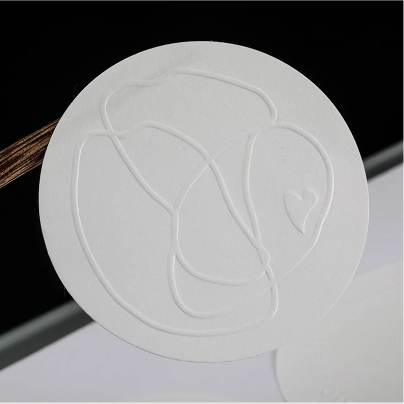 Print logo emboss letters transparent paper circle metal label promotional round custom gold foil embossed stickers