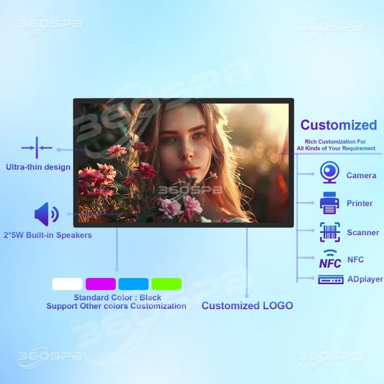 360SPB IWM49A 49 inch Indoor Wall LCD Digital Signage Portable Advertising Video Machine