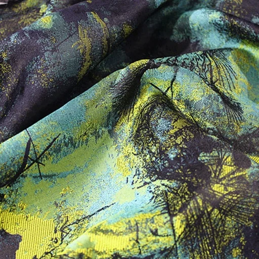 45%Acrylic&55%Polyester wash painting style for party dress/suit jacquard fabric