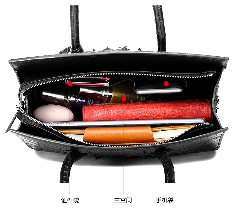 Professional Manufacturer Exotic Real Crocodile Leather Tote Bag Shoulder Crossbody Bags For Ladies Custom Women Handbags Luxury