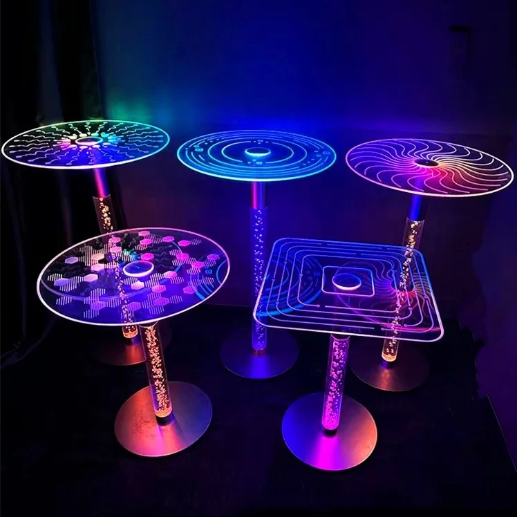 Modern Style Intelligent Smart Lighting Bar Table Sleek and Innovative Bar Furniture