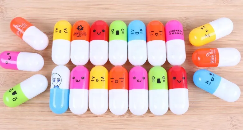 Mini Cute Animal Sports Vitamin Pill Ballpoint Pen OEM Promo Custom Logo 1.0mm/0.7mm Writing Width Multi-Functional Cartoon Gift