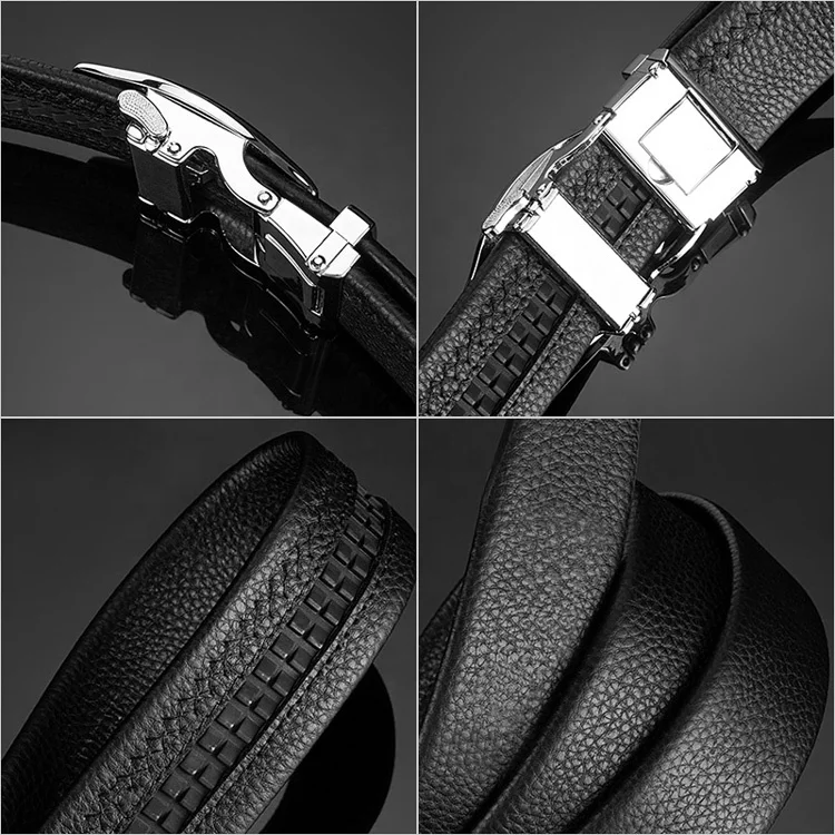 Newest Black Automatic buckle Strap Fashion Bee Luxury Famous Designer Men Genuine Leather Belt