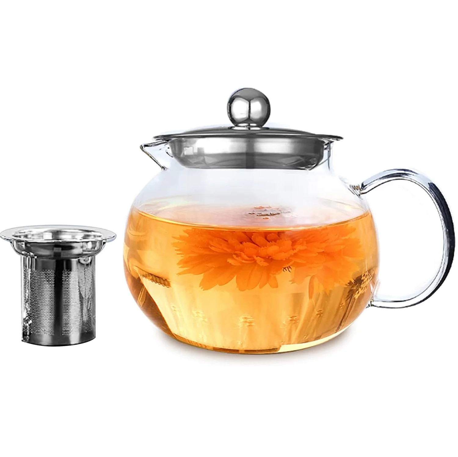 Переносной чайник из боросиликатного стекла, 800-1000 мл