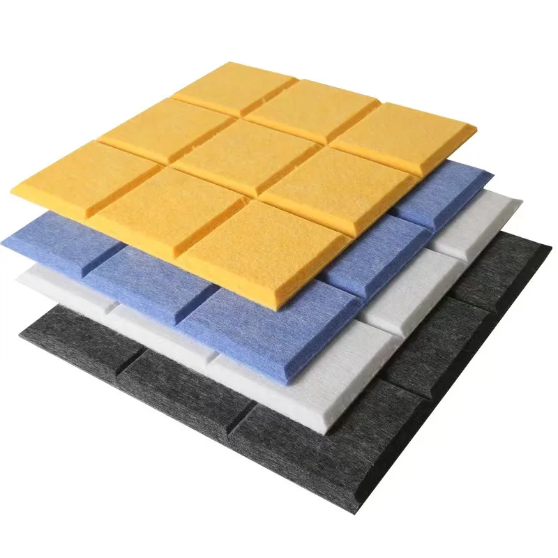Wholesale fashion style felt material 9mm thick soundproof board hexagon polyester fiber