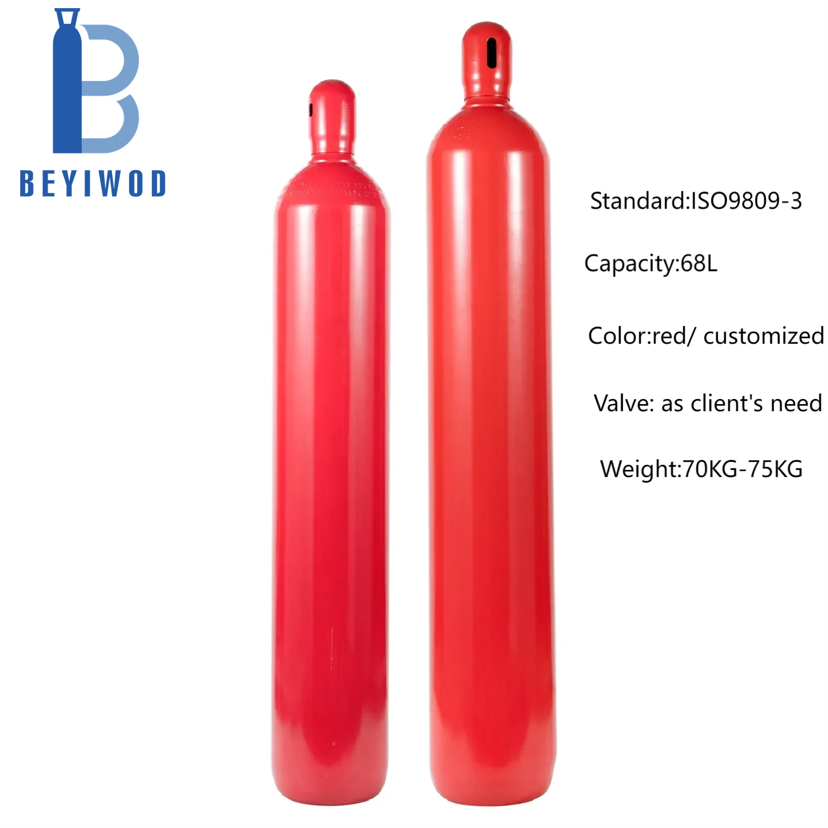 Factory Direct Sale gas cylinders Fire Extinguisher System Use for 68L CO2 Cylinder