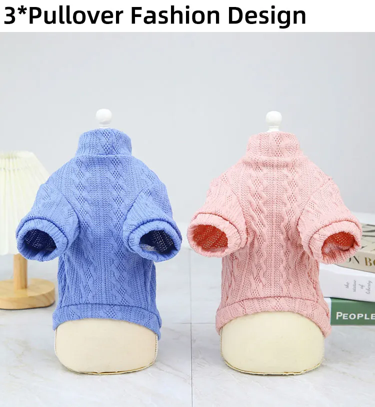 Spring Cute Fashion Medium Small Pet Clothes Poodle Pomeranian Dog Knitting Coat