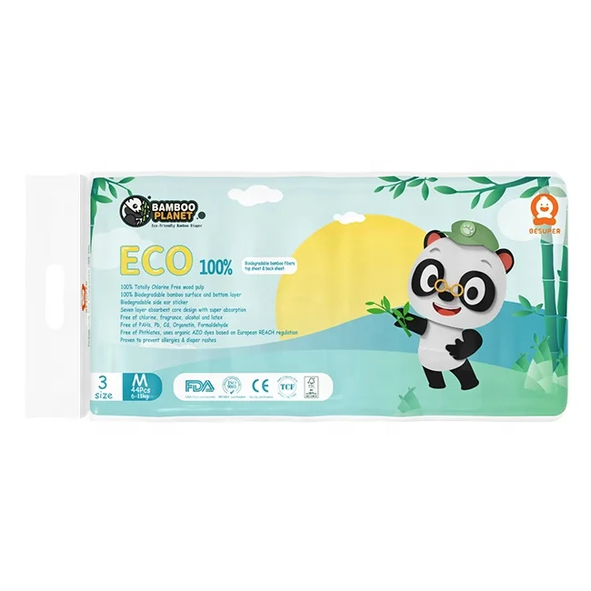  Горячая Розничная продажа гигиенические органические подгузники Besuper детские Eco Высококачественная свободная Нетканая ткань одноразовые мягкие дышащие с